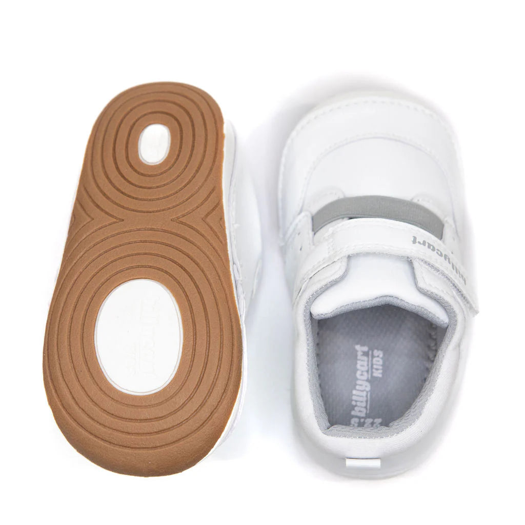 Billycart Brooklyn 2.0 white baby and toddler sneakers