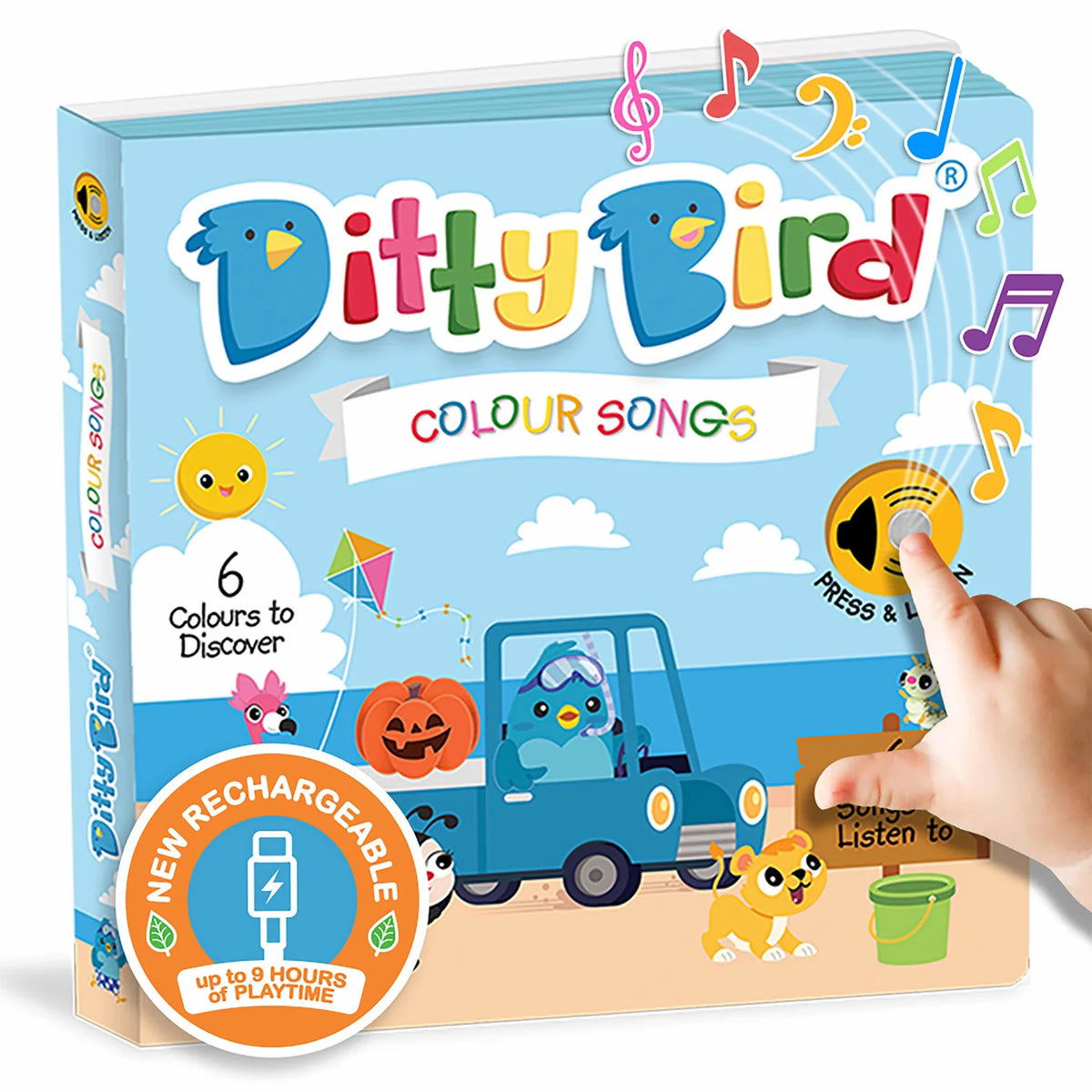 Ditty Bird Rechargeable Sound Book - Colour Songs