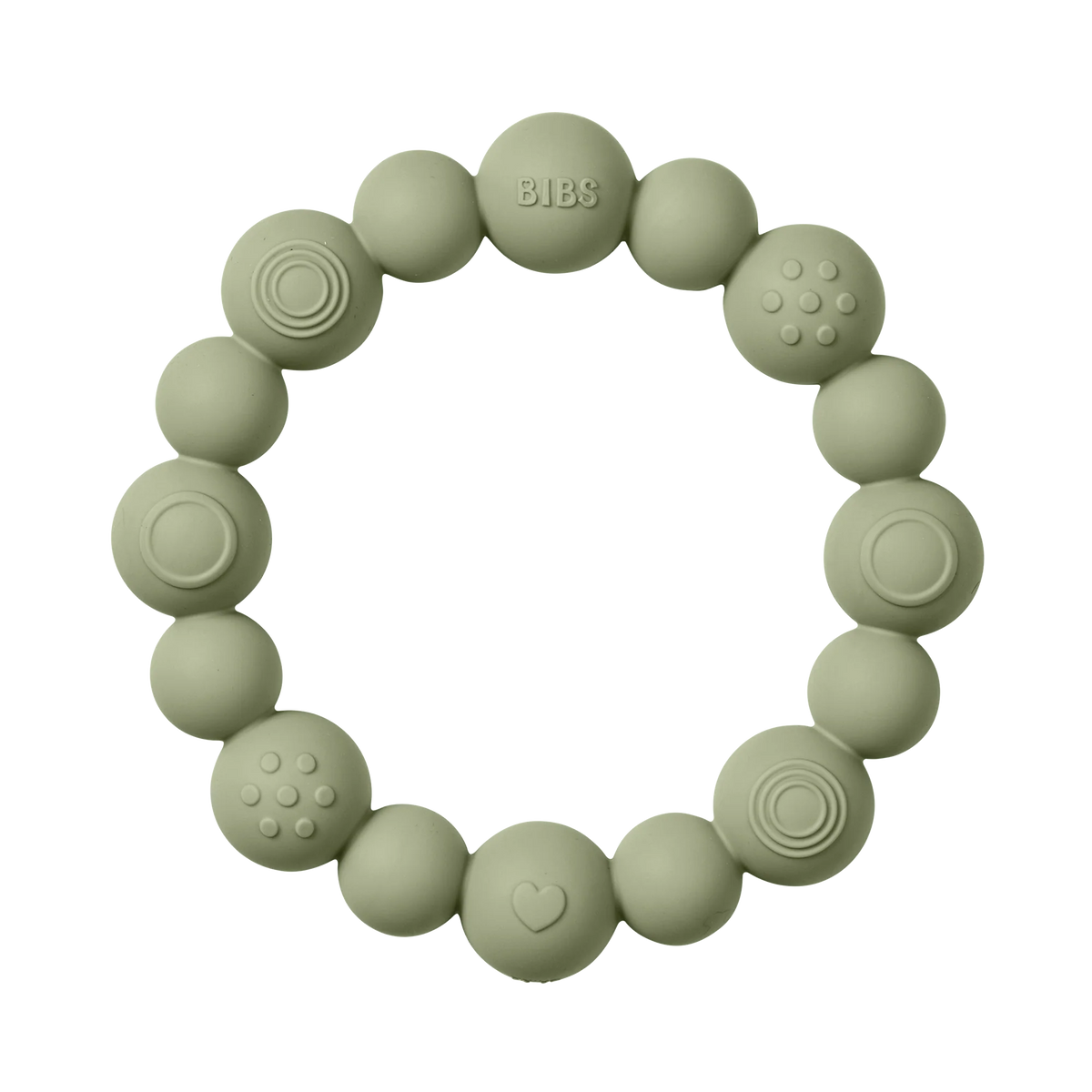 BIBS Teething Ring Beaded - Sage