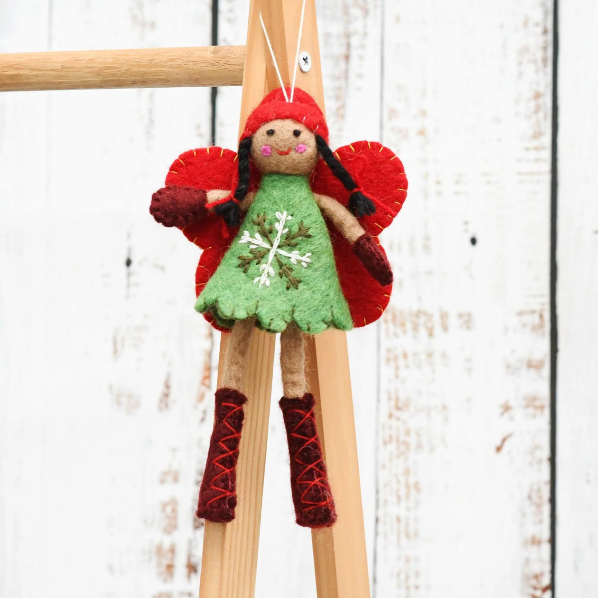 Tara Treasures Felt Fairy - Green Dress