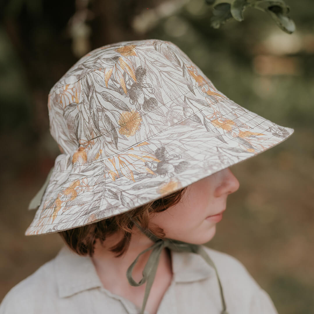 Bedhead Hats Explorer Kids Reversible Classic Bucket Hat - Mallee/Moss