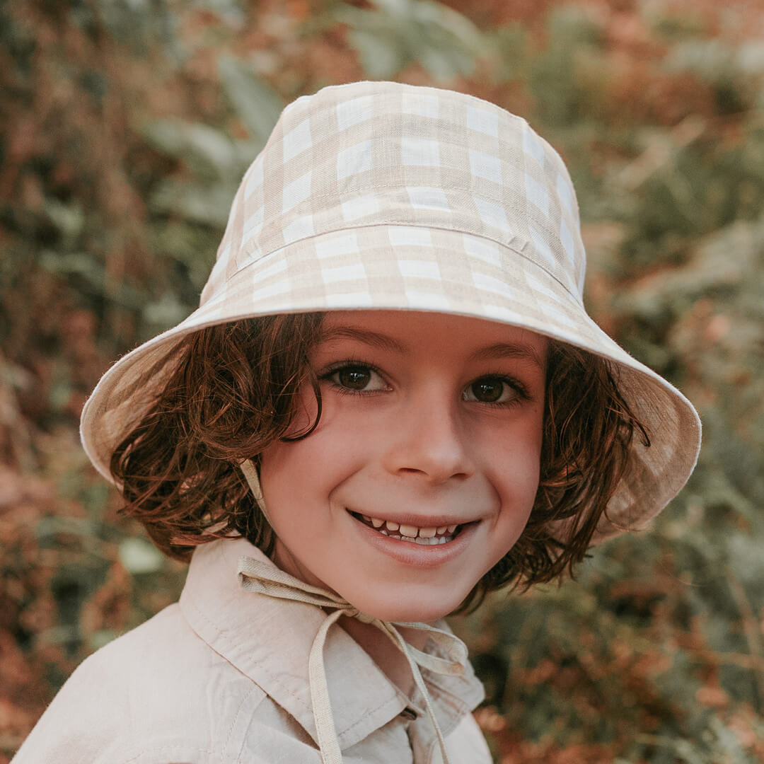 Bedhead Hats Explorer Kids Reversible Classic Bucket Hat - Flynn/Flax