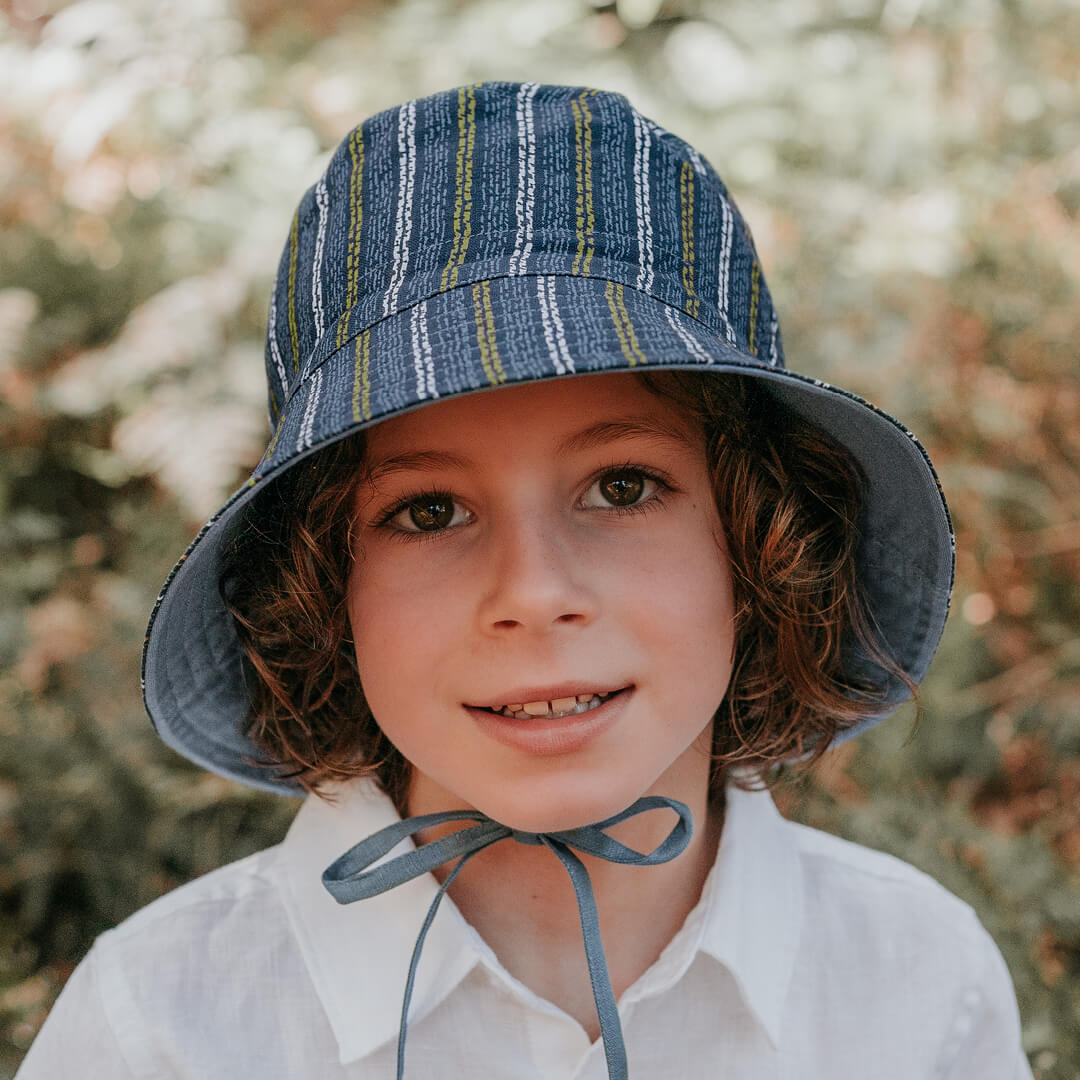 Bedhead Hats Explorer Kids Reversible Classic Bucket Hat - Stanford/Steele