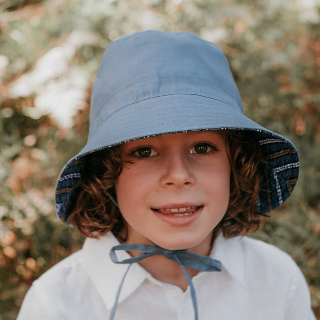 Bedhead Hats Explorer Kids Reversible Classic Bucket Hat - Stanford/Steele