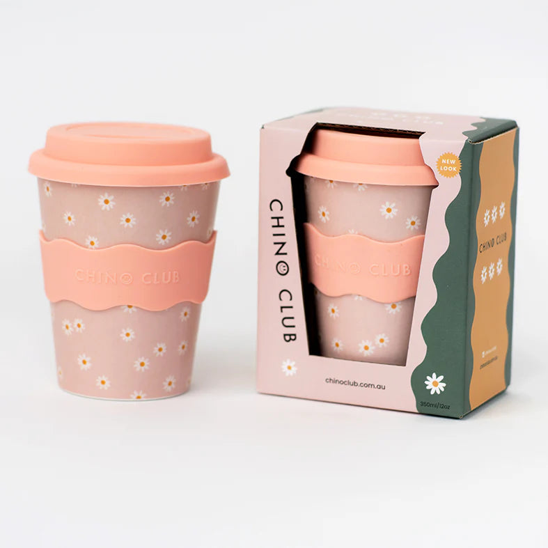 Chino Club Reusable Bamboo 350ml Cup - Daisy