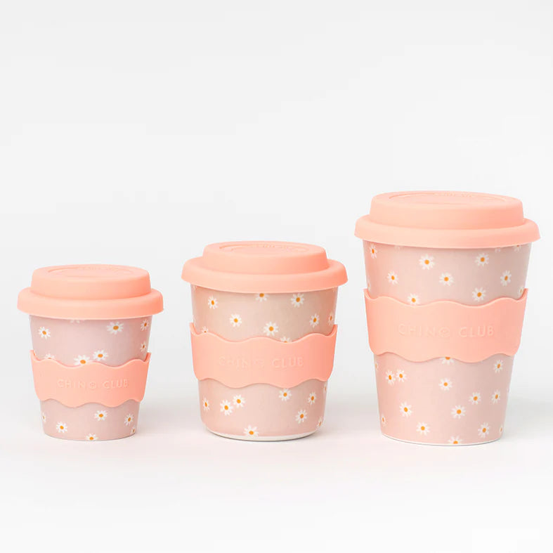 Chino Club Reusable Bamboo 350ml Cup - Daisy