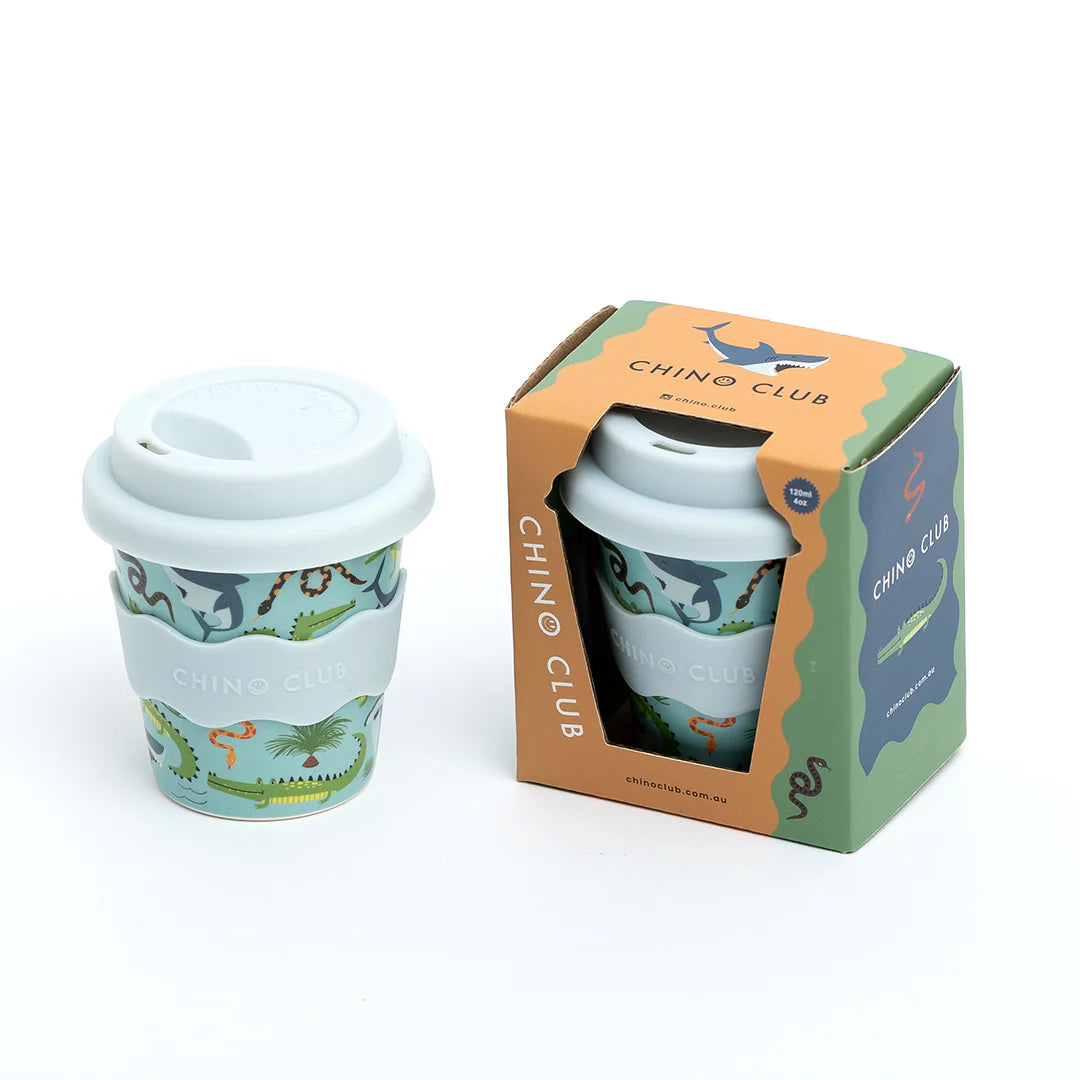 Chino Club Reusable Bamboo 120ml Cup - Deadly Animals