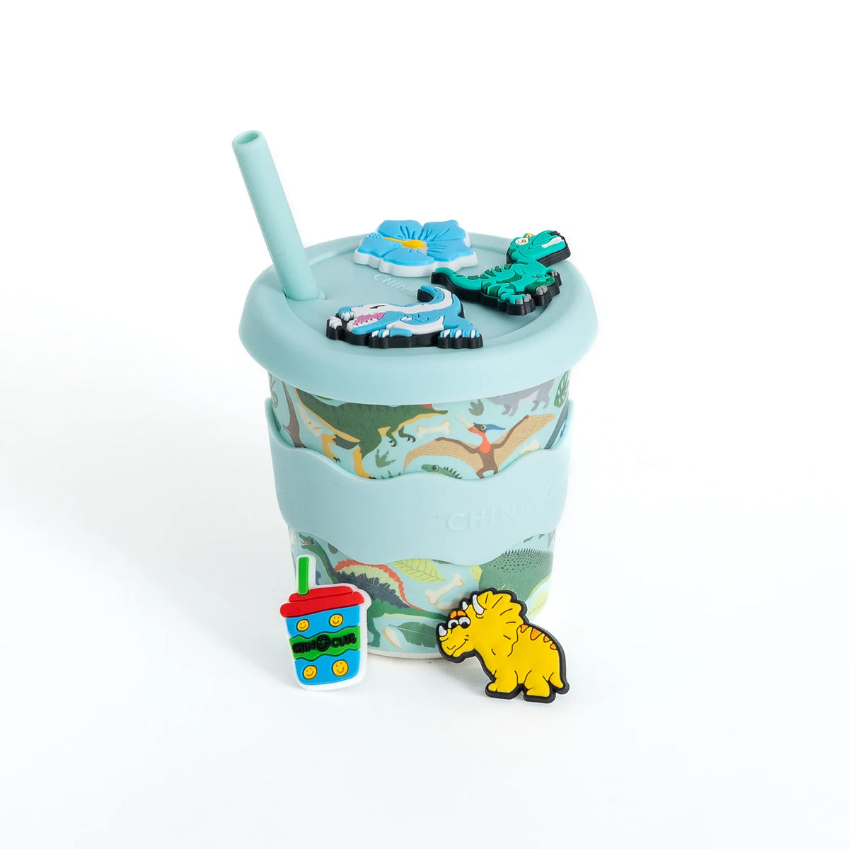 Chino Club Reusable Bamboo 240ml Charm Cup - Dino
