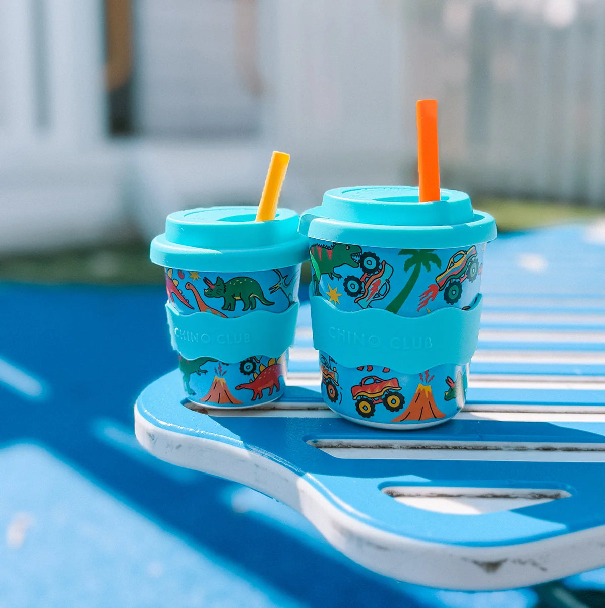 Chino Club Babychino Cup 240ml - Dinosaurs and Monster Trucks