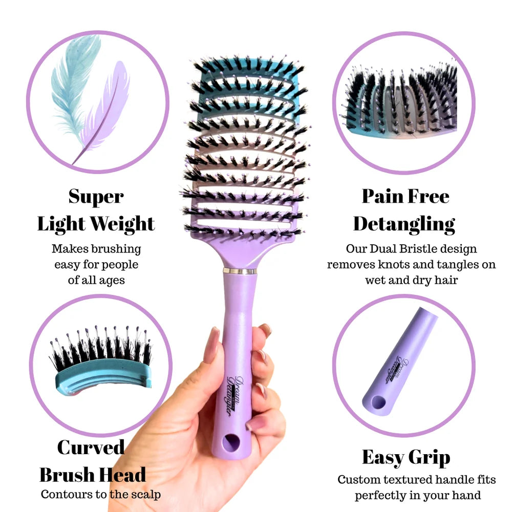 Tangled Hair Brush - Rainbow Cotton Candy