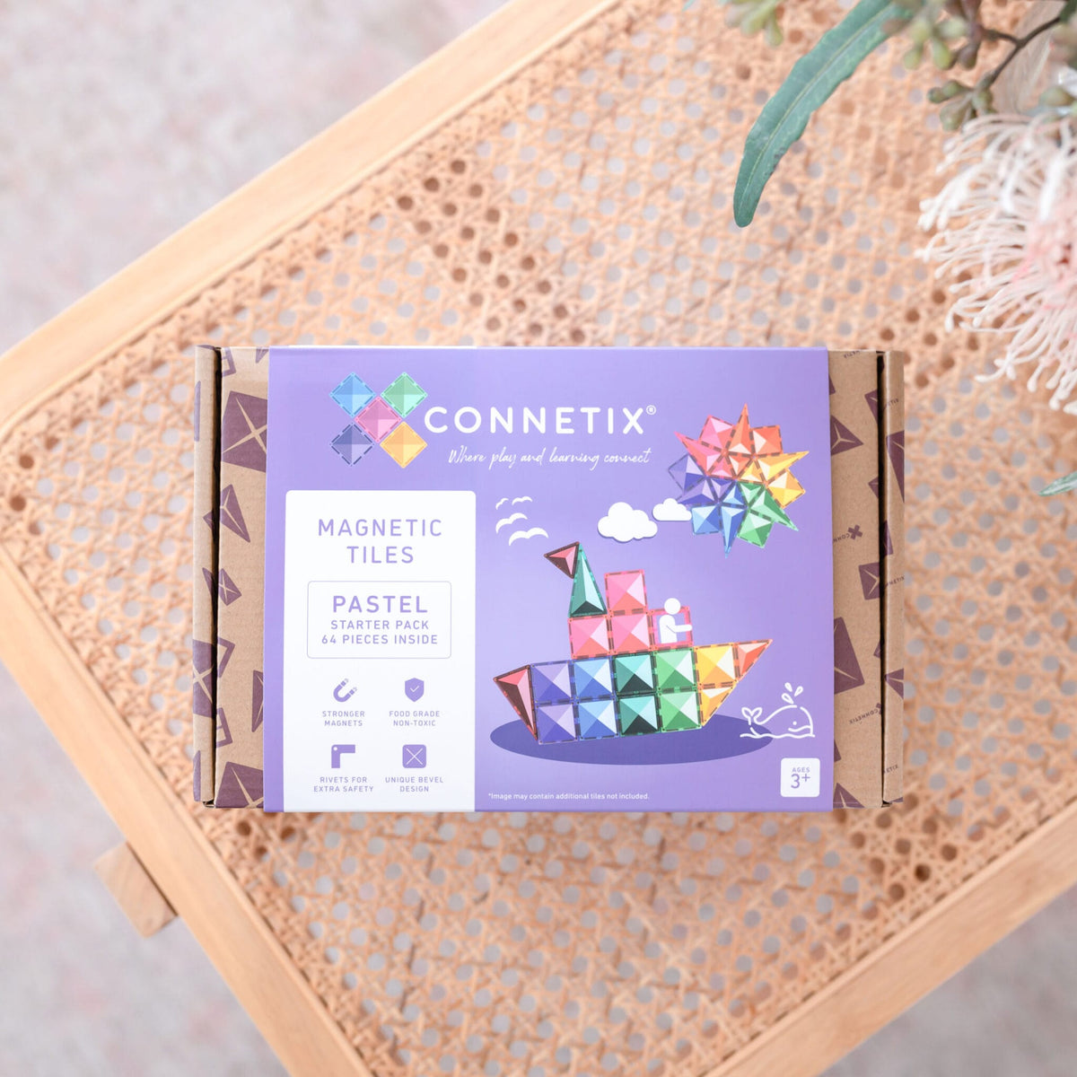 Connetix - Pastel - 64 Piece Starter Pack