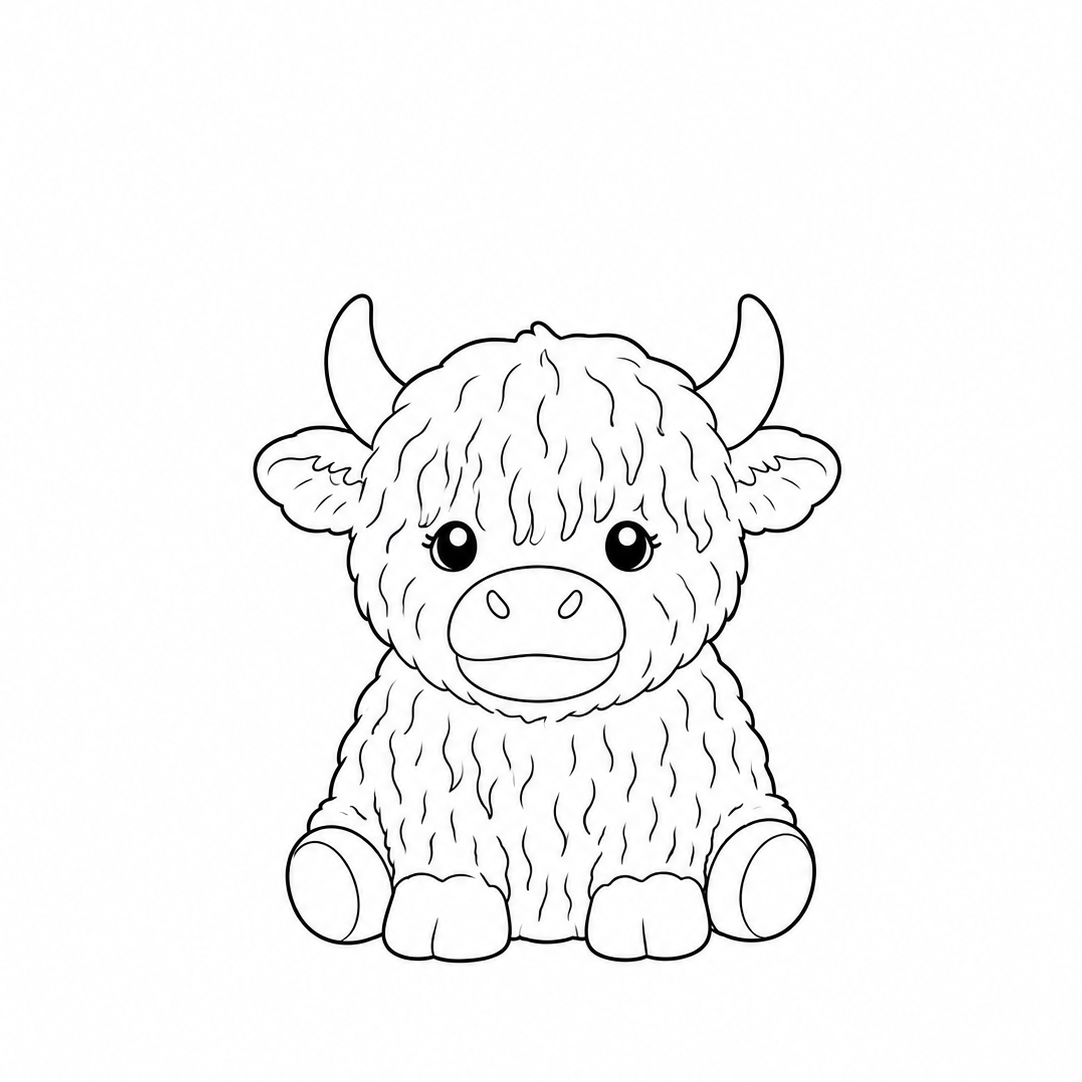 Squishy Translucent Highland Cow