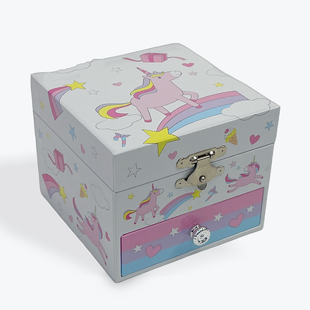 Unicorns and Rainbows Musical Jewellery Box