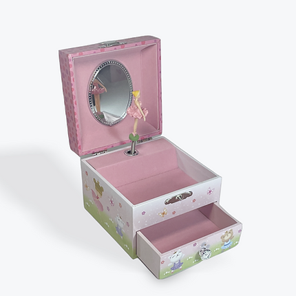 Ballerina and Bear Musical Jewellery Box