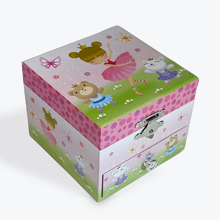 Ballerina and Bear Musical Jewellery Box