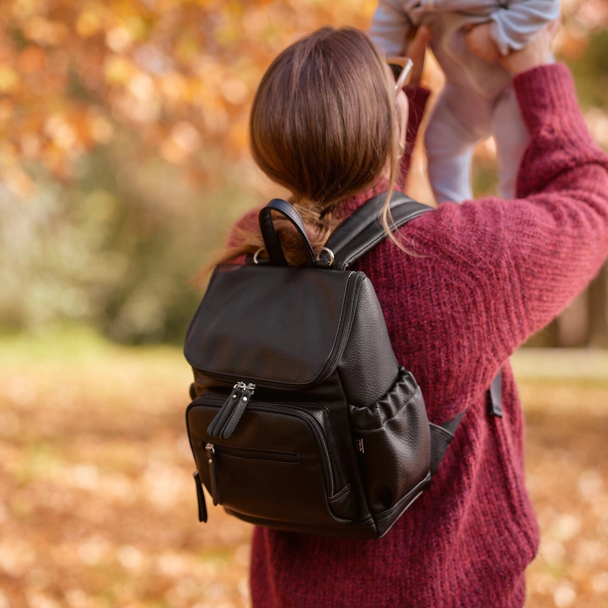 OiOi Mini Signature Backpack- Black