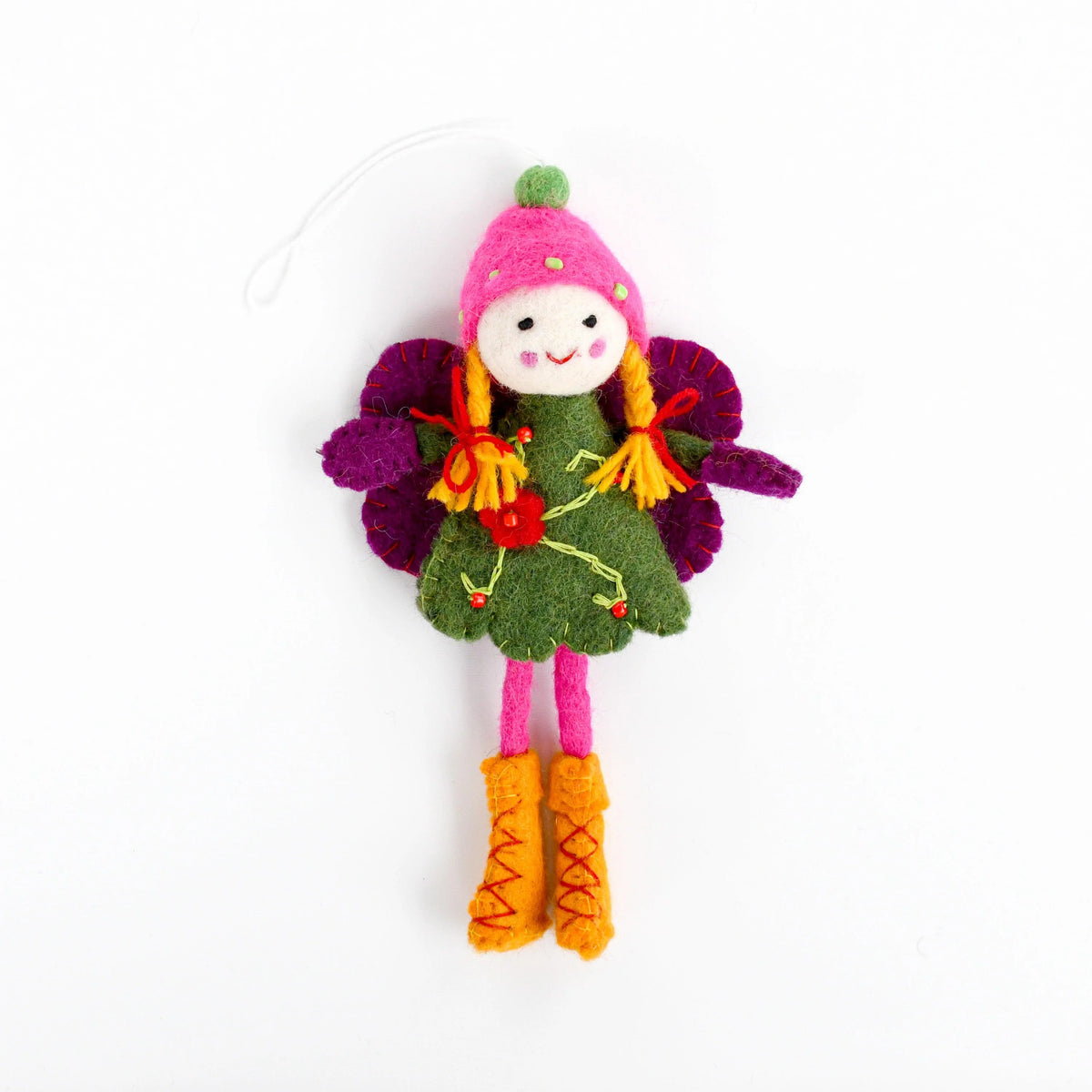 Tara Treasures Felt Fairy - Green Dress