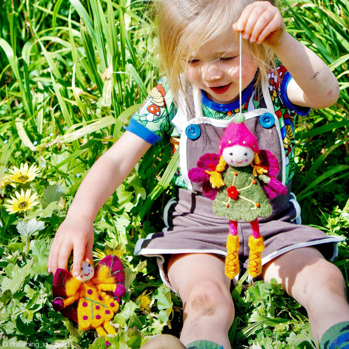 Tara Treasures Felt Fairy - Green Dress