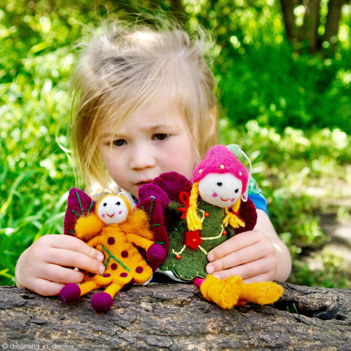 Tara Treasures Felt Fairy - Green Dress