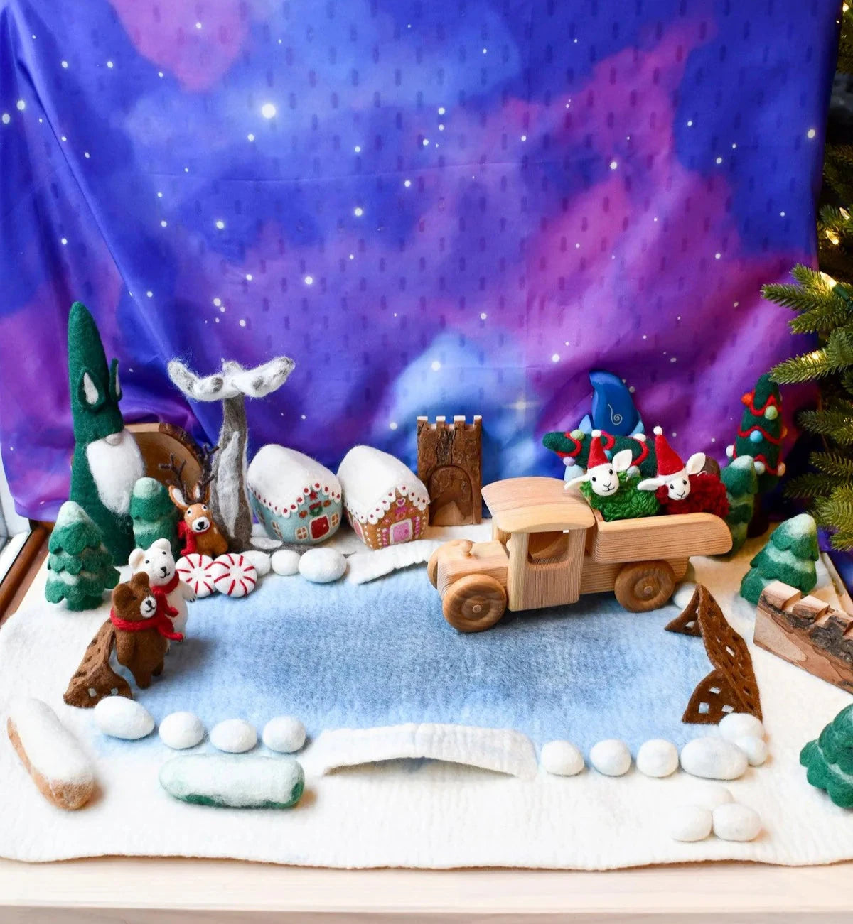 Tara Treasures Large Snow Ice Rink Play mat