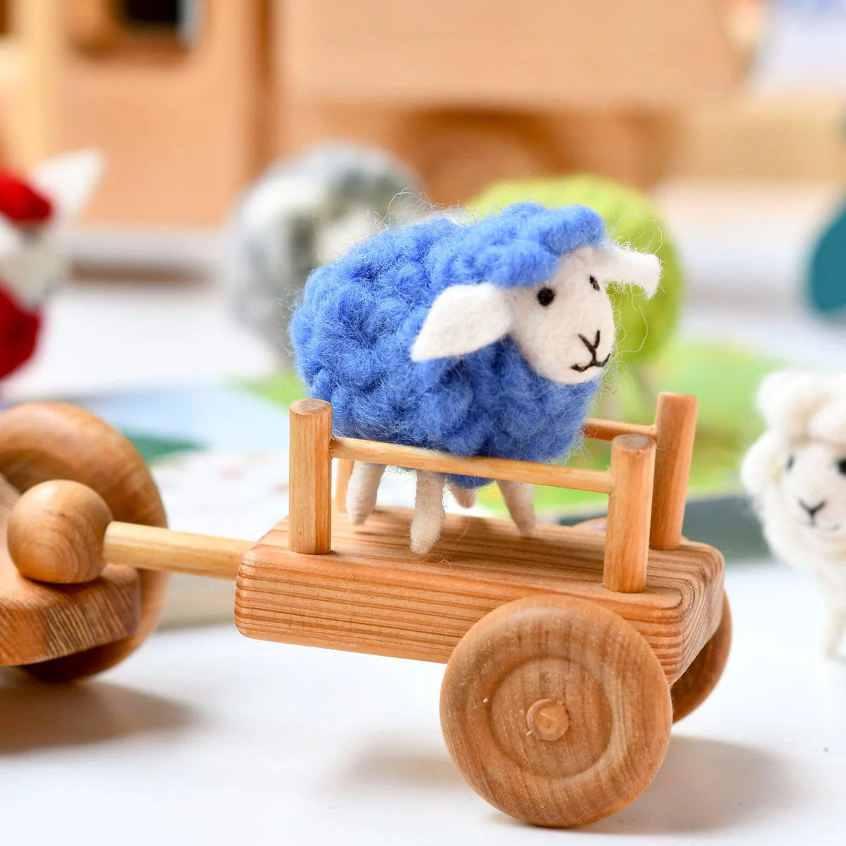 Tara Treasures Felt Blue Sheep Toy
