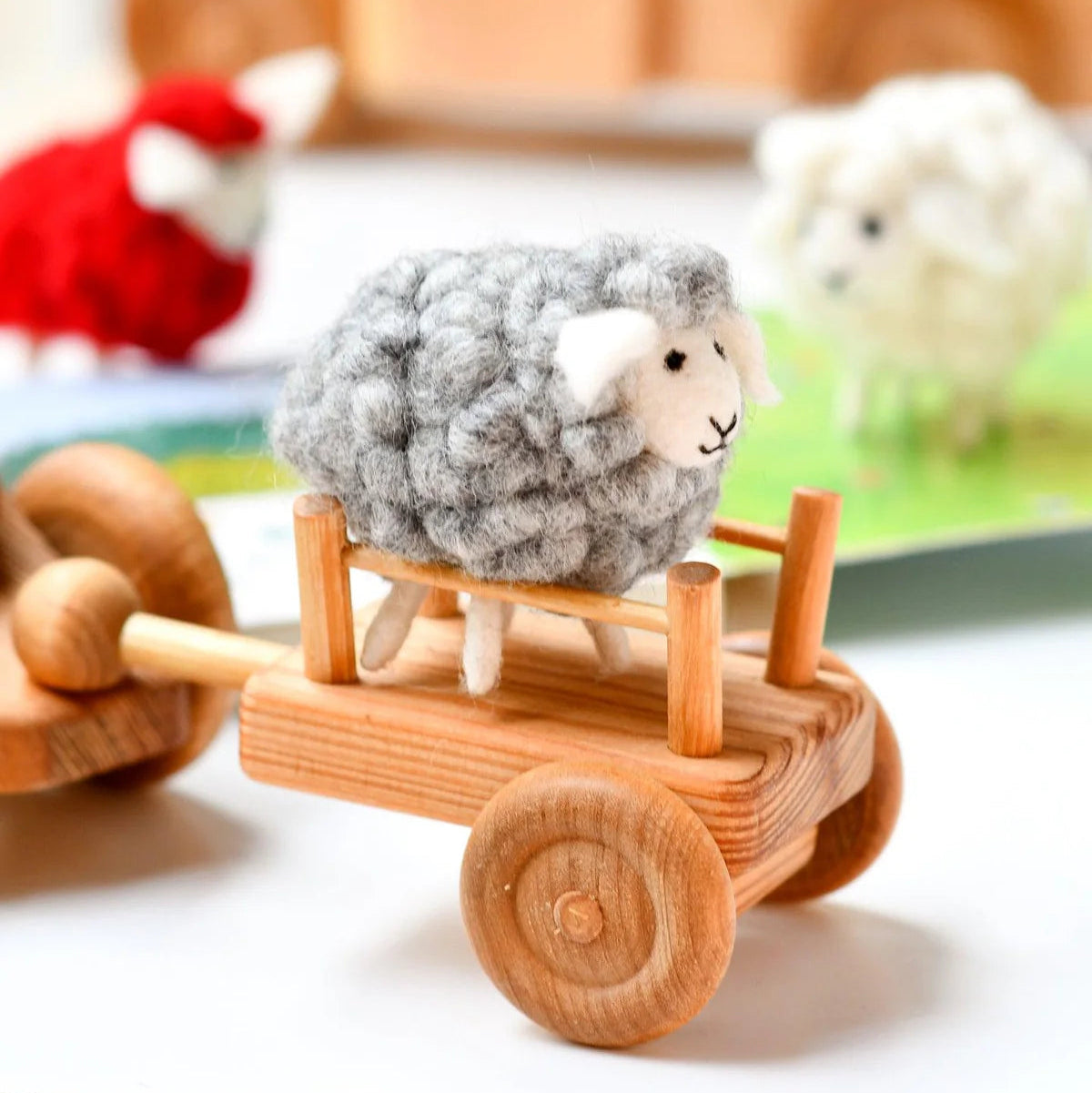 Tara Treasures Felt Grey Sheep Toy
