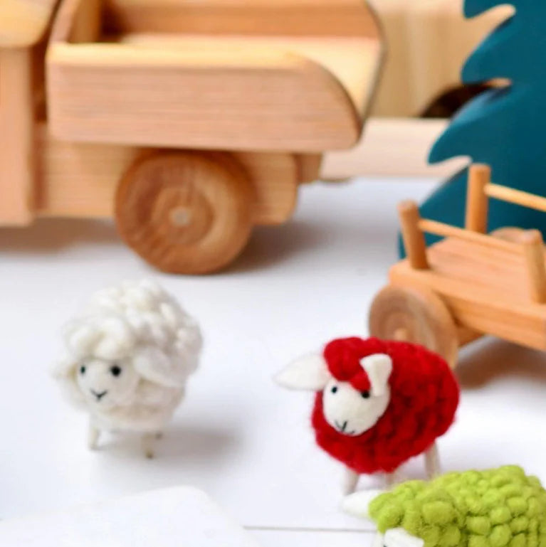 Tara Treasures Felt Red Sheep Toy