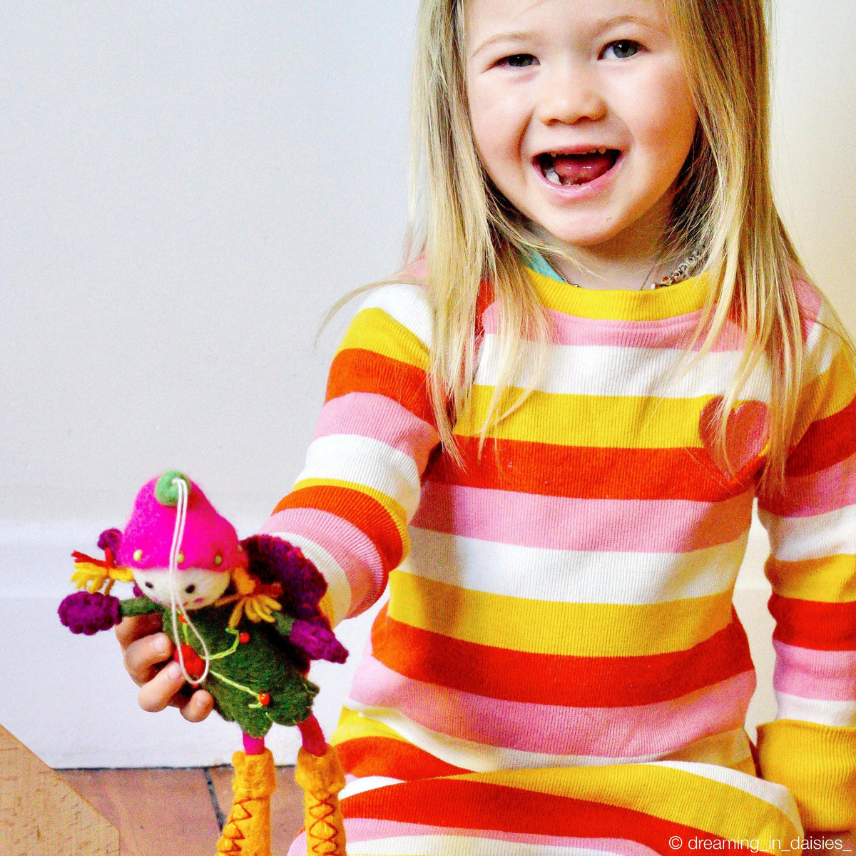 Tara Treasures Felt Fairy - Green Dress