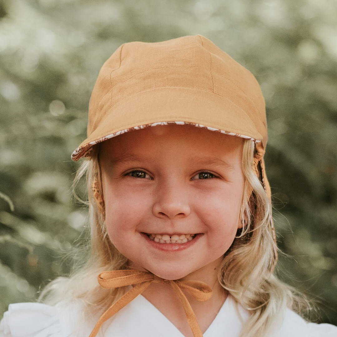 Bedhead Hats Lounger Baby Reversible Flap Sun Hat - Marie / Maize