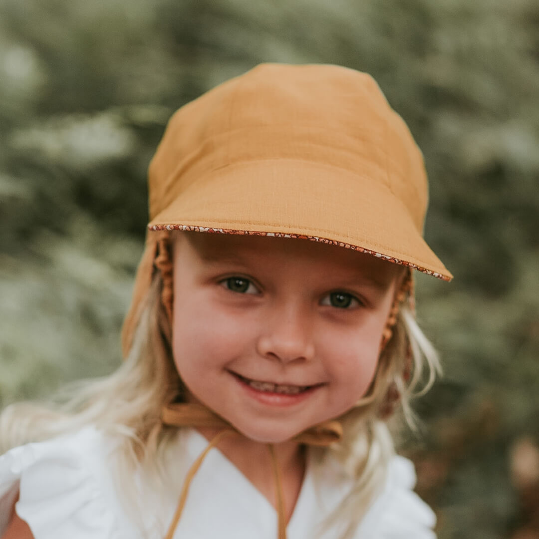 Bedhead Hats Lounger Baby Reversible Flap Sun Hat - Melody/Maize