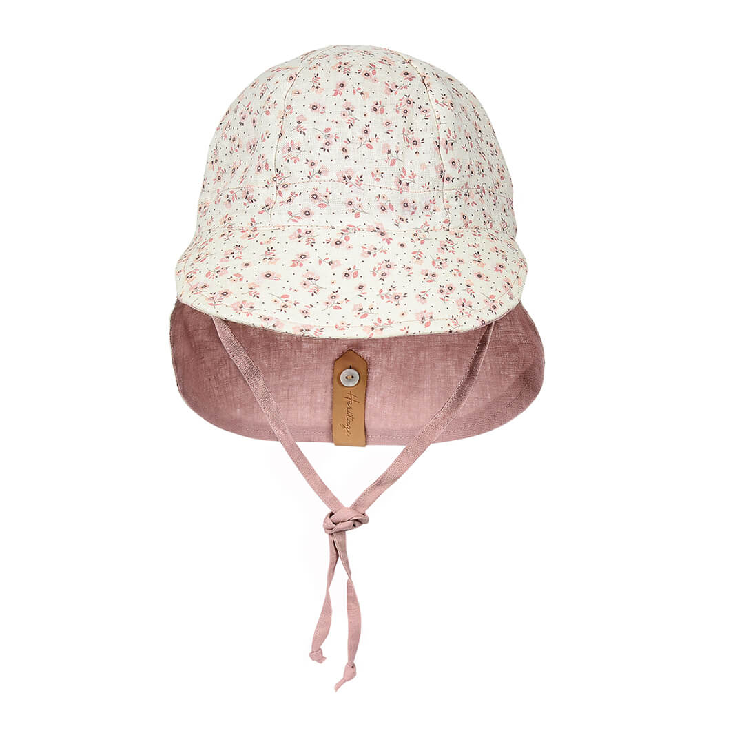 Bedhead Hats Lounger Baby Reversible Flap Sun Hat - Ruby/Rosa