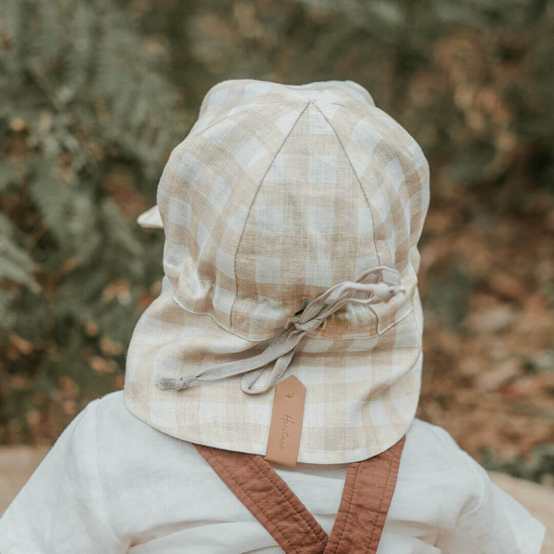 Bedhead Hats Lounger Baby Reversible Flap Sun Hat - Flynn/Flax