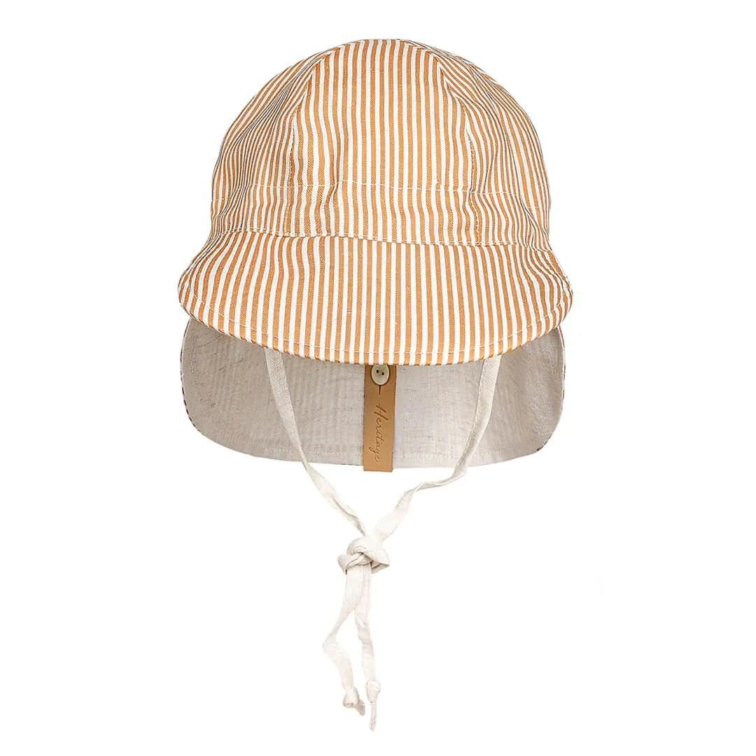 Bedhead  &#39;Lounger&#39; Baby Reversible Flap Sun Hat - Frankie / Flax