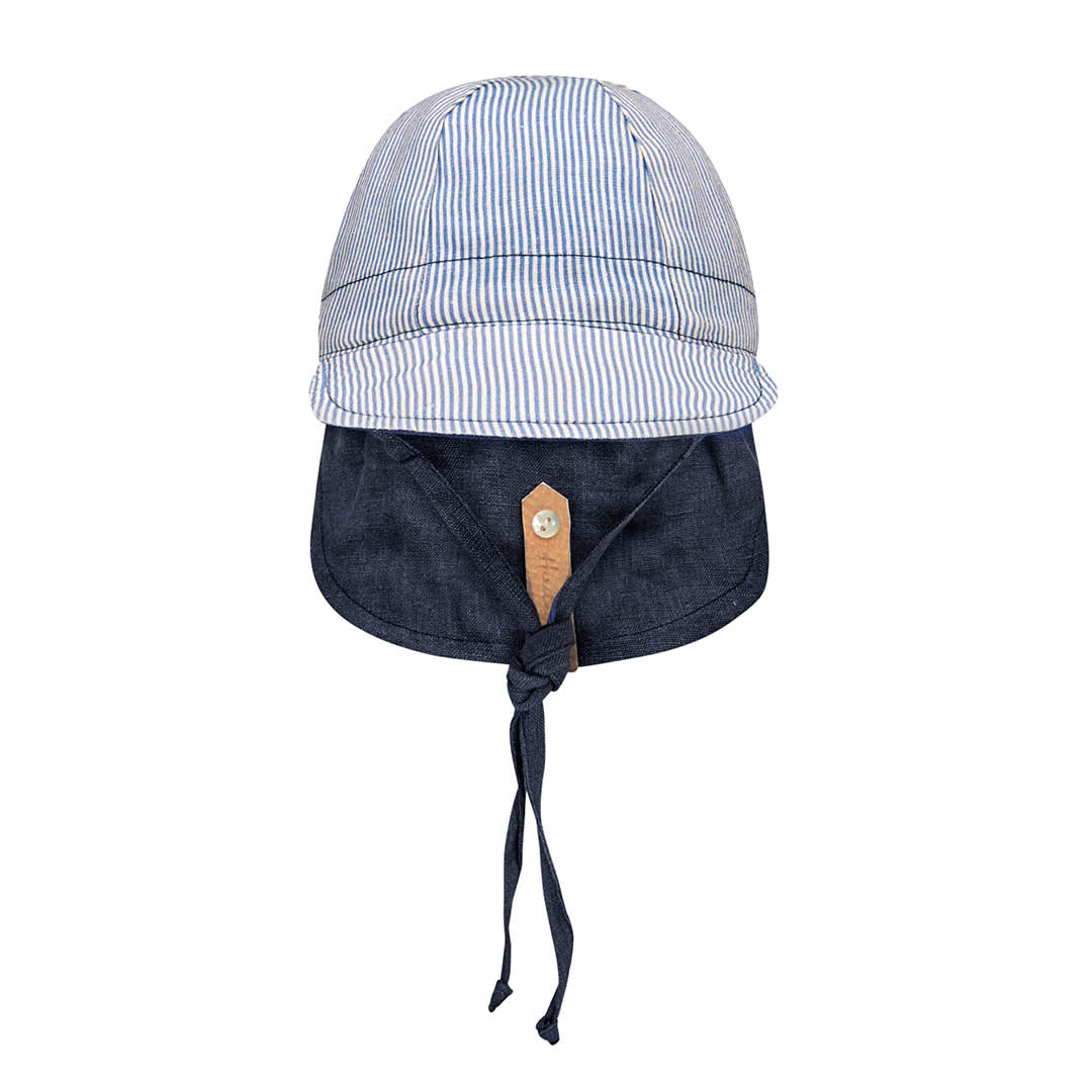 Bedhead Hats Lounger Baby Reversible Flap Sun Hat - Charlie / Indigo