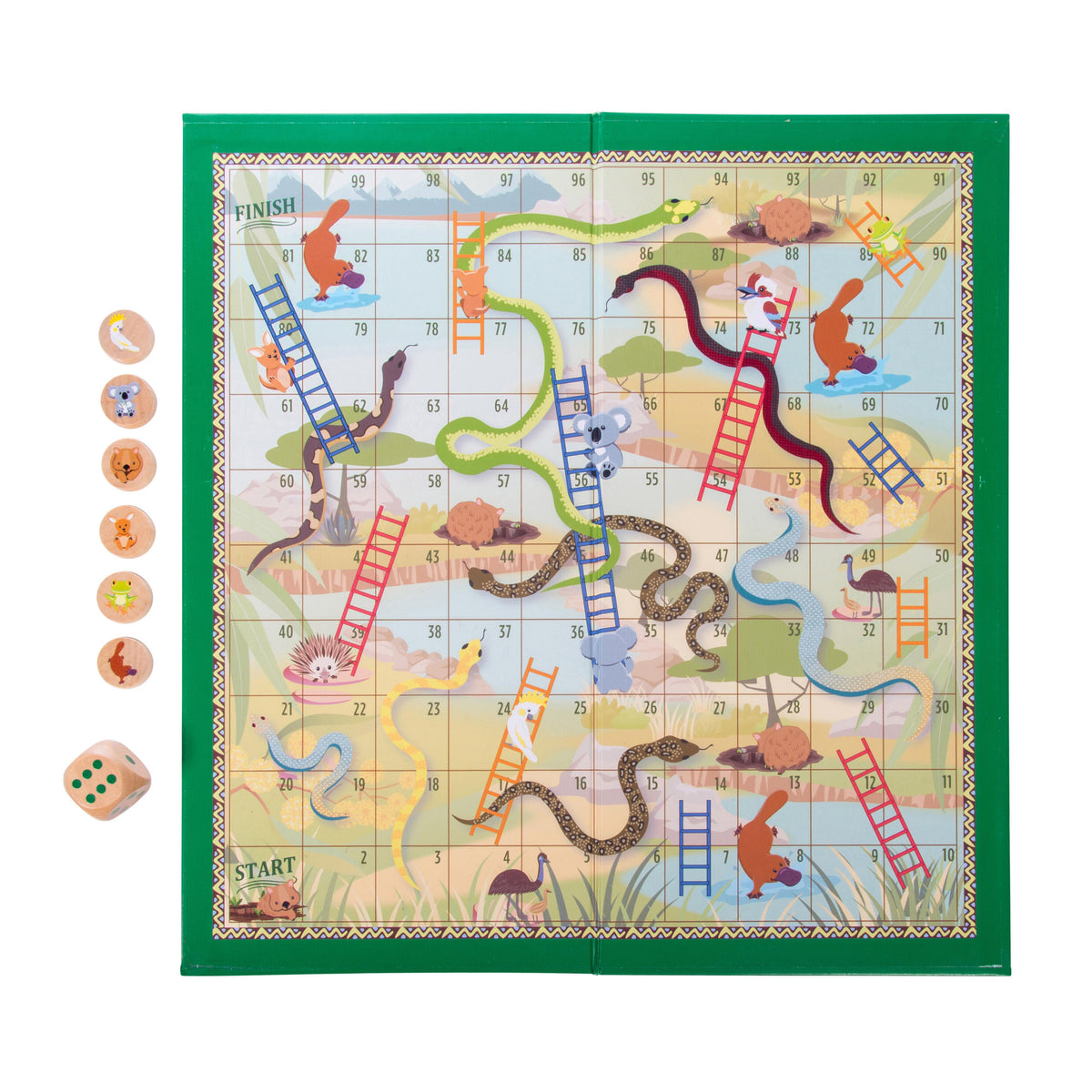 Aussie Animals Snakes and Ladders Game