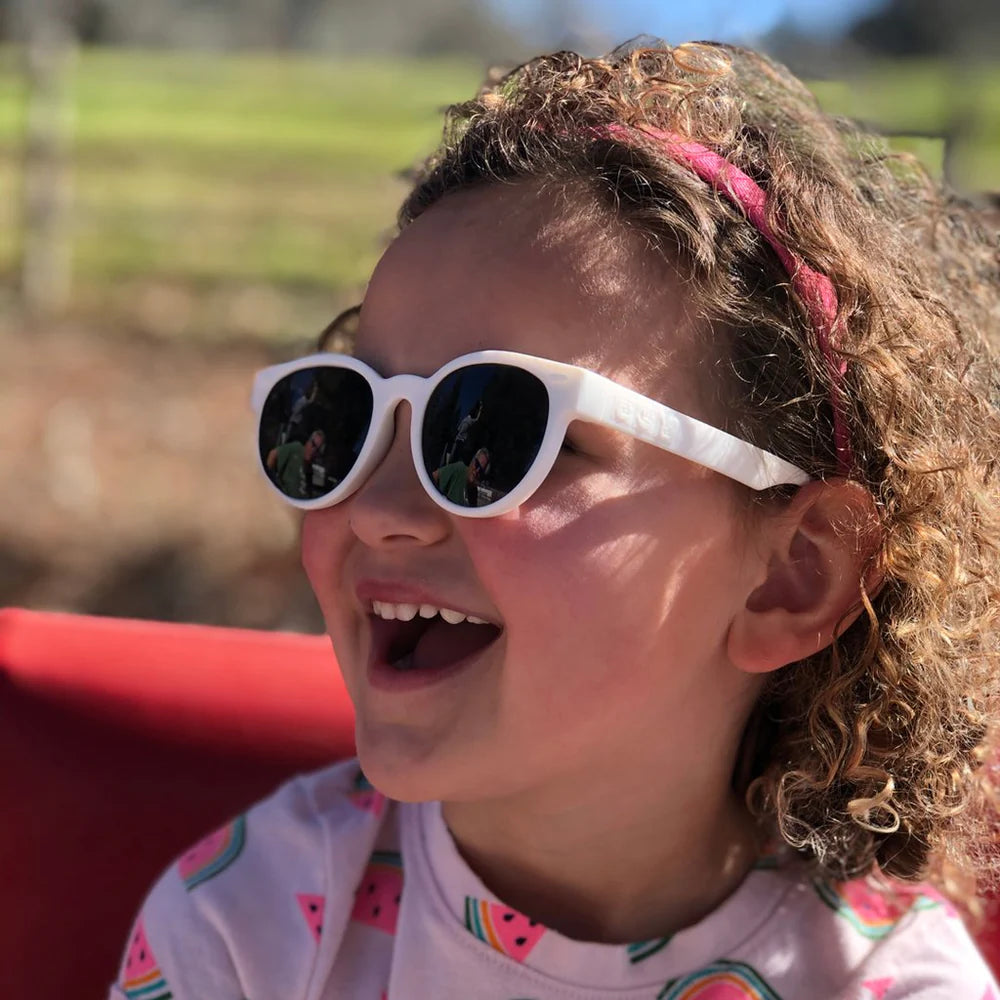 Roshambo Toddler Round Sunglasses - Ice Ice White