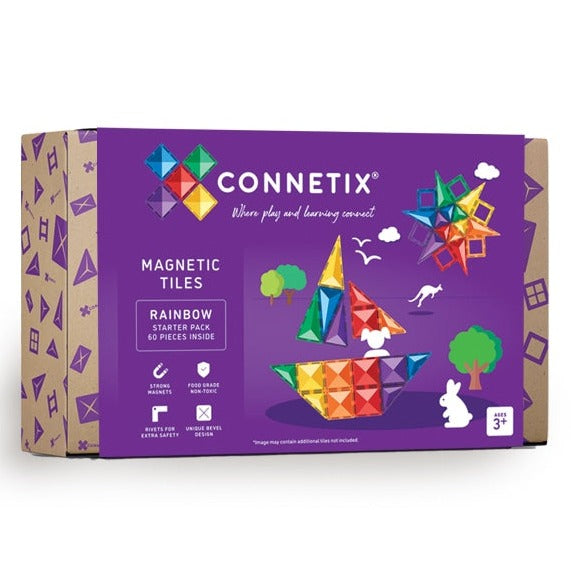 Connetix - Rainbow - 60 Piece Starter Pack