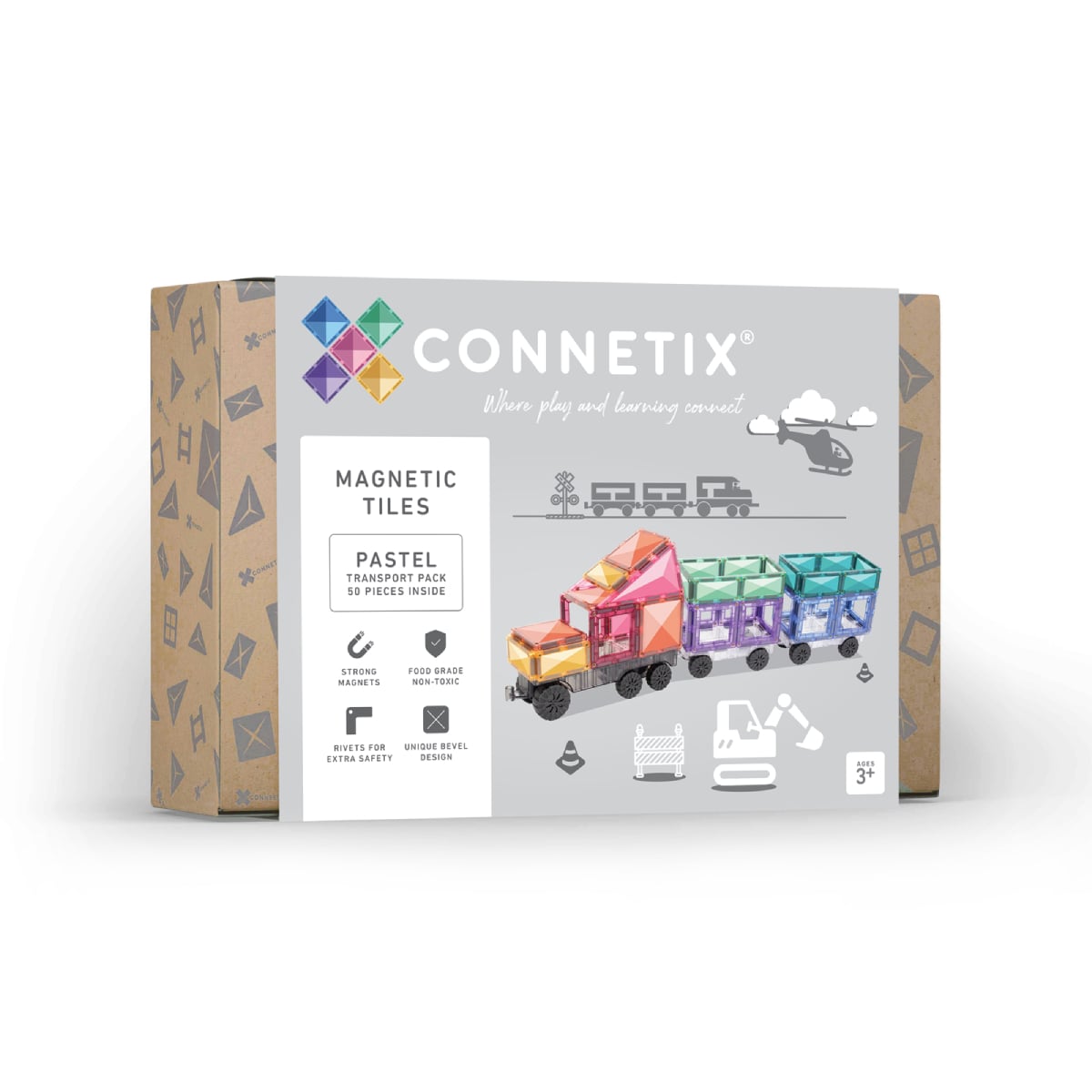 Connetix - Pastel - 50 Piece Transport Pack