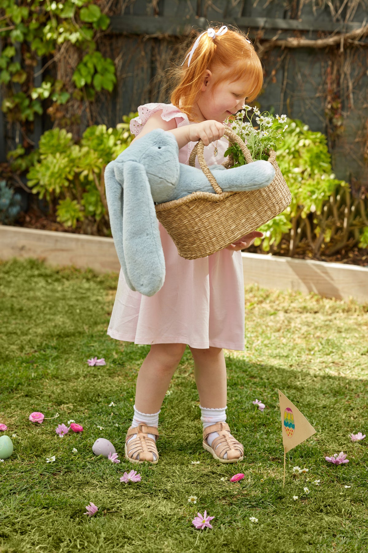 Jiggle and Giggle Pale Blue Bunny - Medium