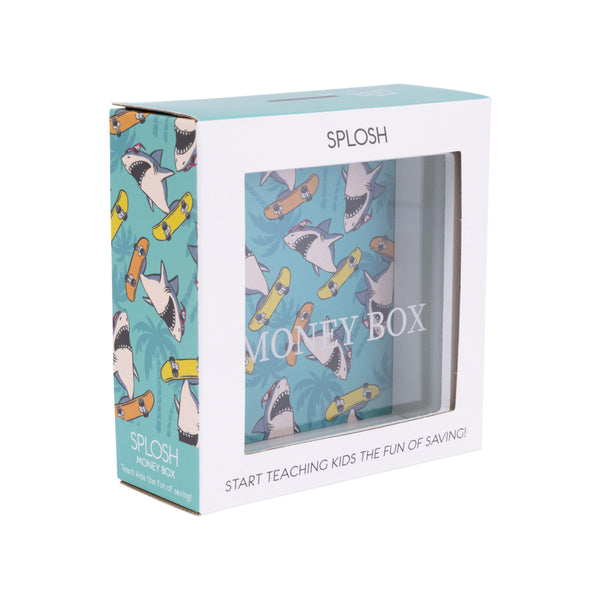 Splosh Money Box - Skate Shark - That's Cute!