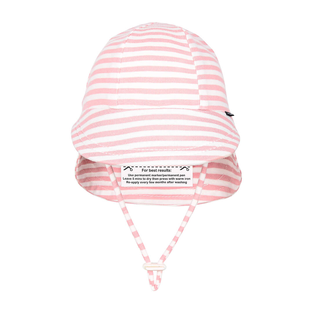Bedhead Hats Legionnaire Flap Sun Hat - Pink Stripe