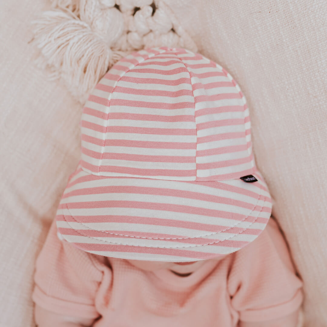 Bedhead Hats Legionnaire Flap Sun Hat - Pink Stripe