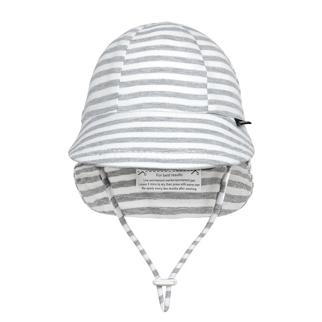 Bedhead Legionnaire Flap Sun Hat - Grey Stripe