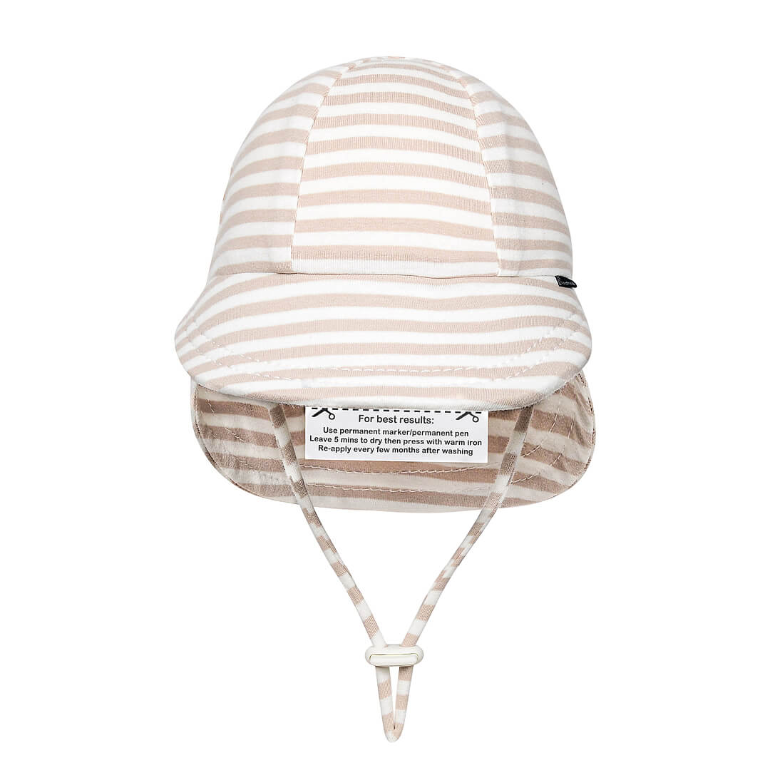 Bedhead Hats Legionnaire Flap Sun Hat - Natural Stripe