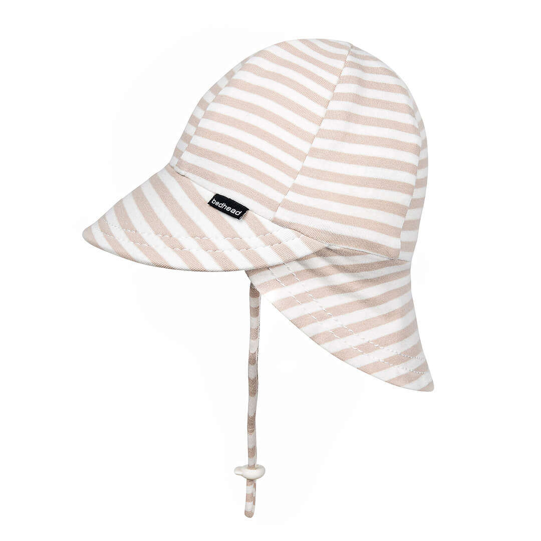 Bedhead Hats Legionnaire Flap Sun Hat - Natural Stripe