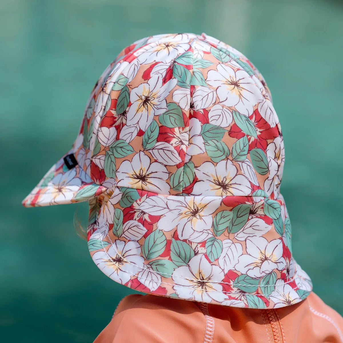 Bedhead Hats Swim Legionnaire Flap Beach Hat - Hibiscus