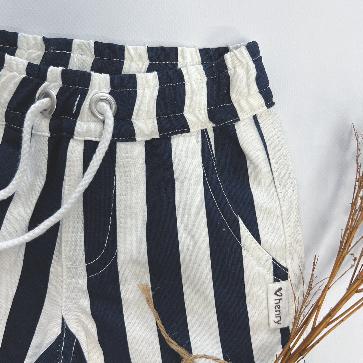 Love Henry Baby Boys Sonny Short - Navy Stripe