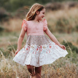 Girls Ivy Dress - Fairyfloss Sunset