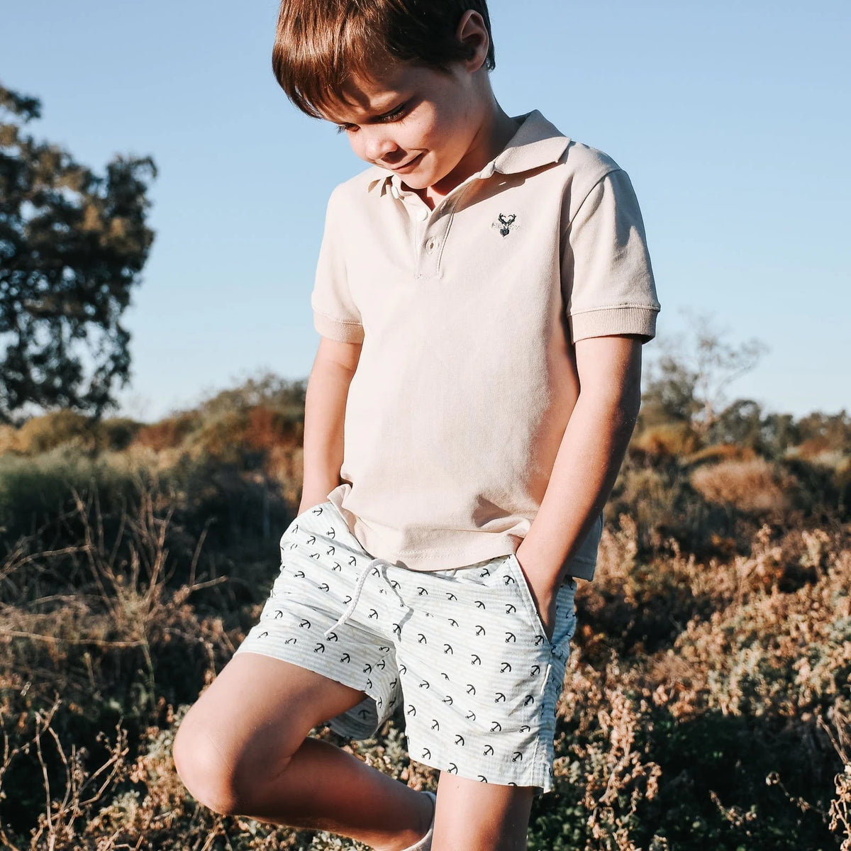 Love Henry Boys Polo Shirt - Dusty Beige