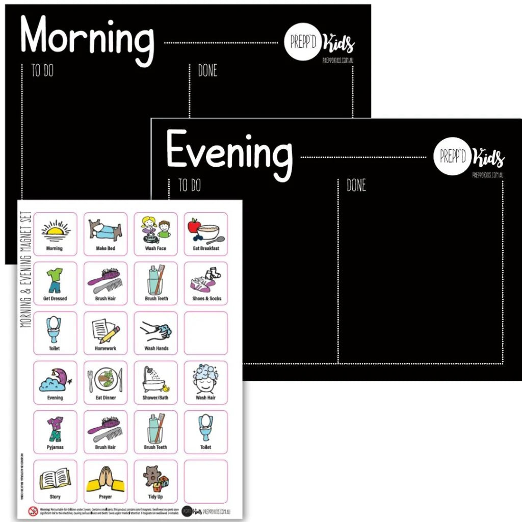 Prepp'd Kids Magnetic Morning & Evening Routine Set